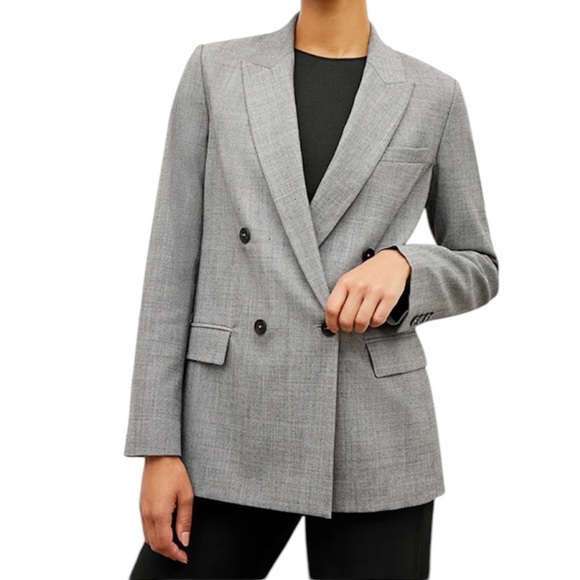 M.M. Lafleur | Women’s Wool Blend O’Hara Double Breasted Boyfriend Blazer Size 6 - Picture 1 of 8